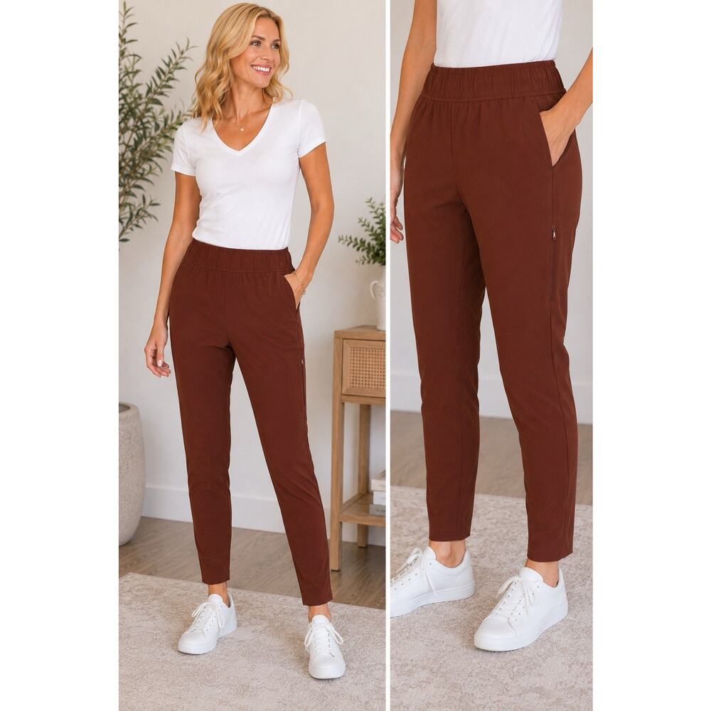 Alder Open Air Pants Size M Rust Hiking Outdoor Tapered Leg Modal 4-Way Stretch